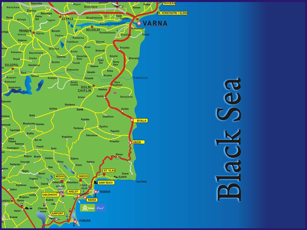 Map of the Black Sea Coast